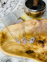 Load image into Gallery viewer, Iced Out Hamsa Necklace