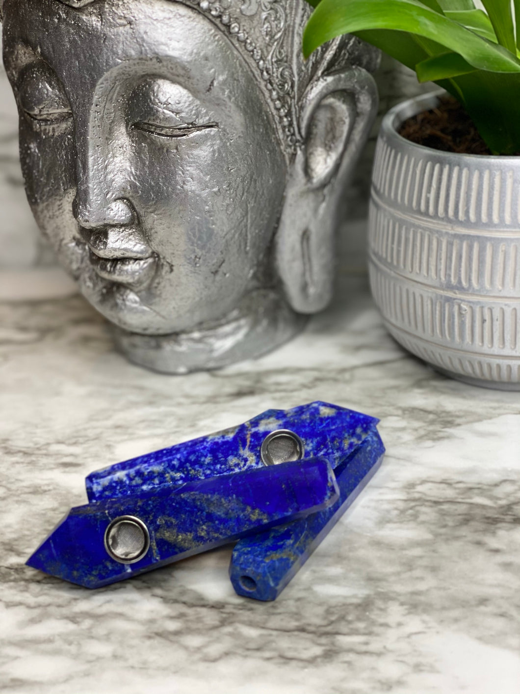 Healing Lapis Lazuli Crystal Pipe