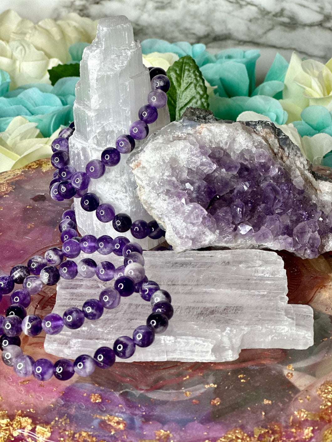 Dream Amethyst Healing Beaded Bracelet